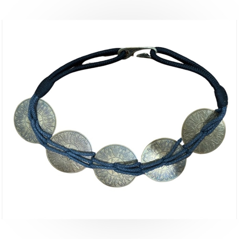 Medallion belt, small black bronze, vintage Y2K festival